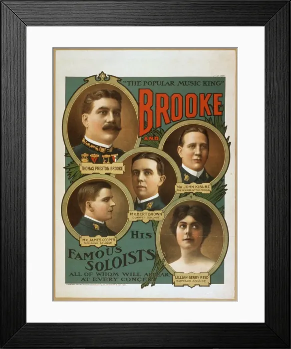 Framed Print : Brooke and his famous soloists all of whom will appear at ev Framed Print : Brooke and his famous soloists all of whom will appear at ev