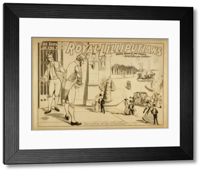 Framed Print : Royal Lilliputians, the sensation of the year giants, midget Framed Print : Royal Lilliputians, the sensation of the year giants, midget