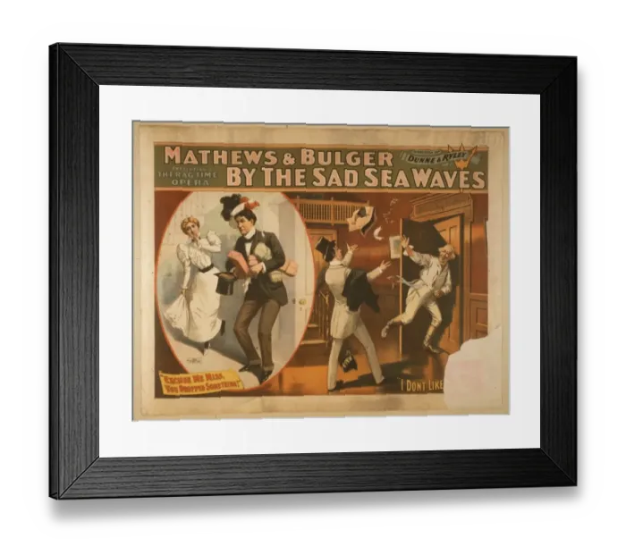 Framed Print : Mathews & Bulger presenting rag time opera, By the sad sea w Framed Print : Mathews & Bulger presenting rag time opera, By the sad sea w