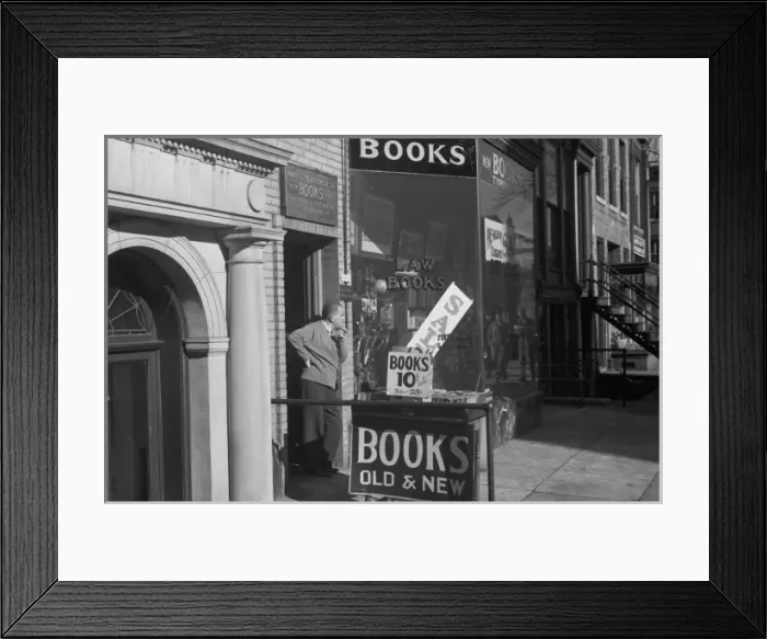 Framed Print : Bookstore, Washington, D. C
