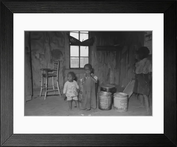 Framed Print : Southeast Missouri Farms. Family of sharecropper in kitchen Framed Print : Southeast Missouri Farms. Family of sharecropper in kitchen
