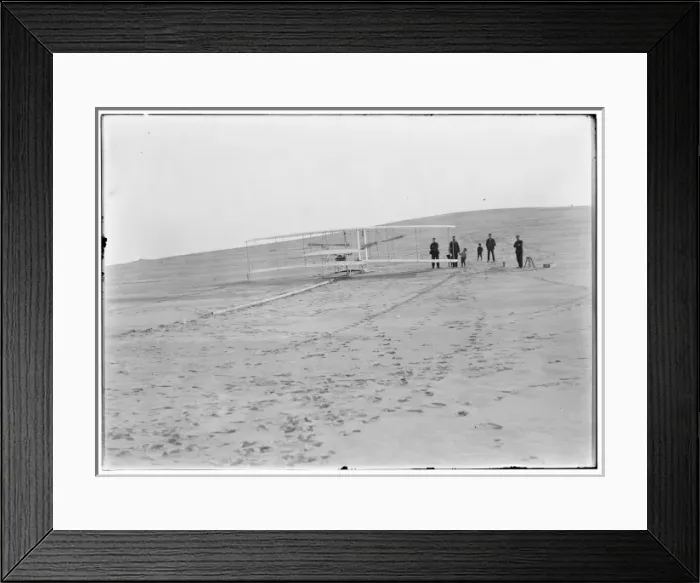 Framed Print : 1903 machine on the launching track at Big Kill Devil Hill Framed Print : 1903 machine on the launching track at Big Kill Devil Hill