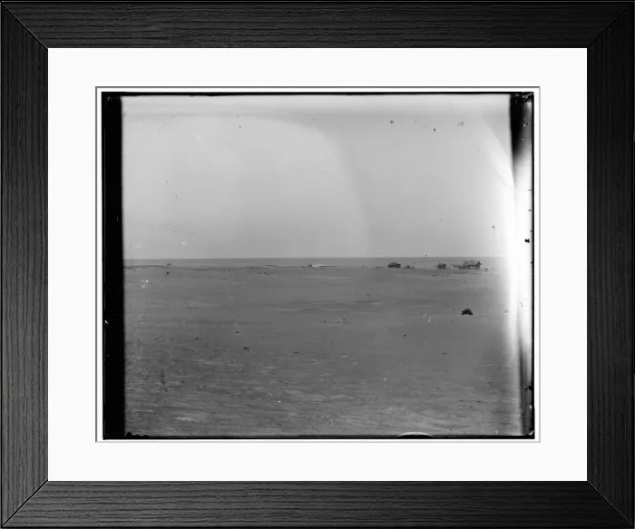 Framed Print : Long-range view of the Kitty Hawk Lifesaving Station and Wea Framed Print : Long-range view of the Kitty Hawk Lifesaving Station and Wea