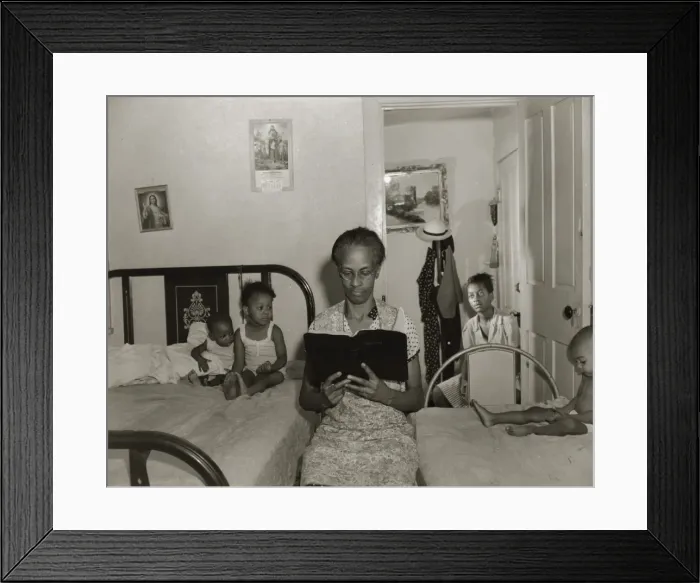 Framed Print : Washington, DC Mrs. Ella Watson, a government charwoman, rea Framed Print : Washington, DC Mrs. Ella Watson, a government charwoman, rea