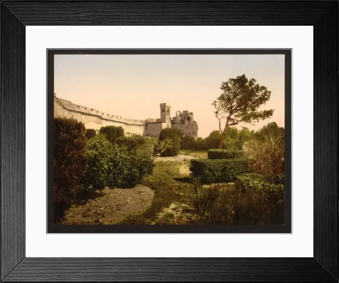 Framed Print : Ruins Beaucaire Castle, Tarascon, Pyrenees, France
