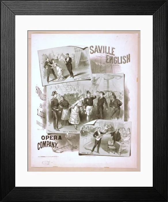 Framed Print : Saville English Opera Company Framed Print : Saville English Opera Company