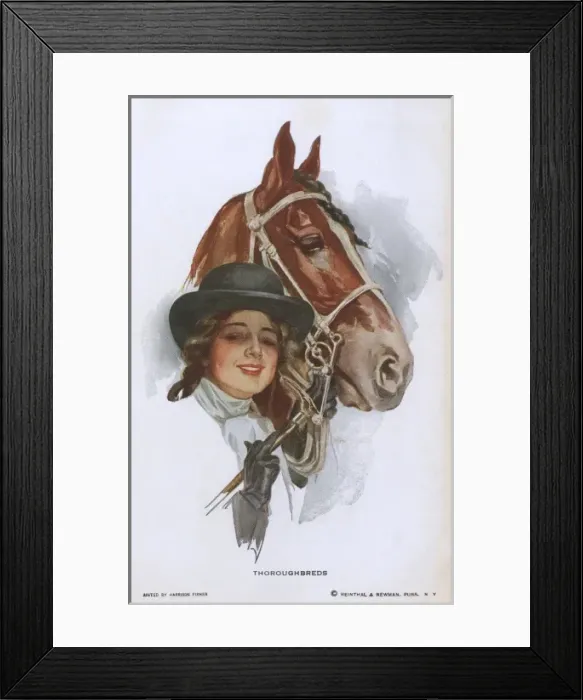 Framed Print : Sporting Gal and her horse - Thoroughbreds Framed Print : Sporting Gal and her horse - Thoroughbreds