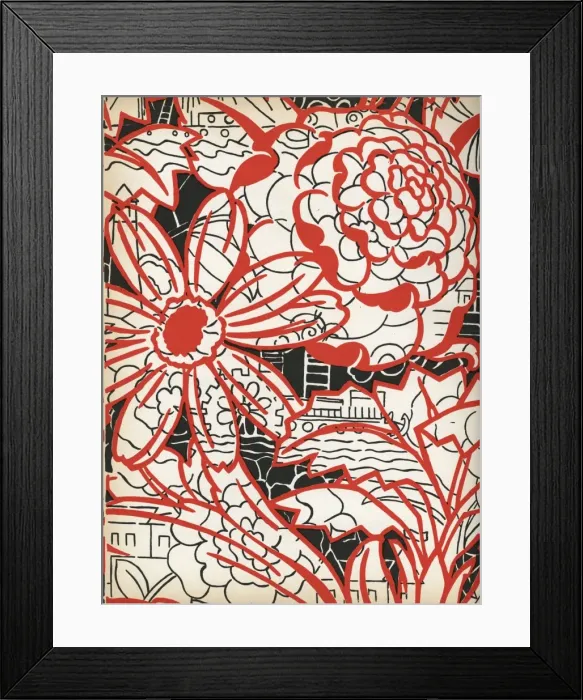 Framed Print : Fabric design, Art Gout Beaute, 1924 Framed Print : Fabric design, Art Gout Beaute, 1924