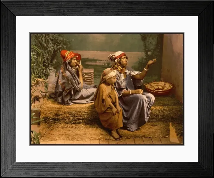 Framed Print : Bedouin beggars and children, Tunis, Tunisia Framed Print : Bedouin beggars and children, Tunis, Tunisia
