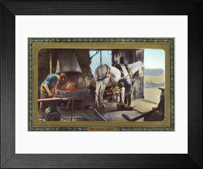 Framed Print : Farrier - Blacksmith preparing horseshoes Framed Print : Farrier - Blacksmith preparing horseshoes