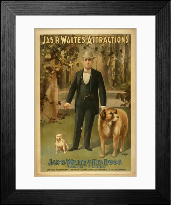 Framed Print : Jas. R. Waites attractions Framed Print : Jas. R. Waites attractions
