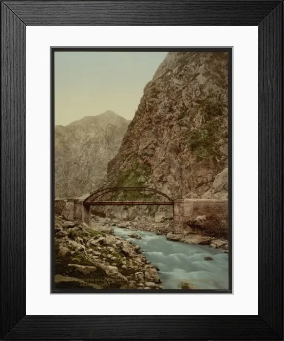 Framed Print : The road, the first bridge, Groussie, (i. e. Georgia), Russi Framed Print : The road, the first bridge, Groussie, (i. e. Georgia), Russi