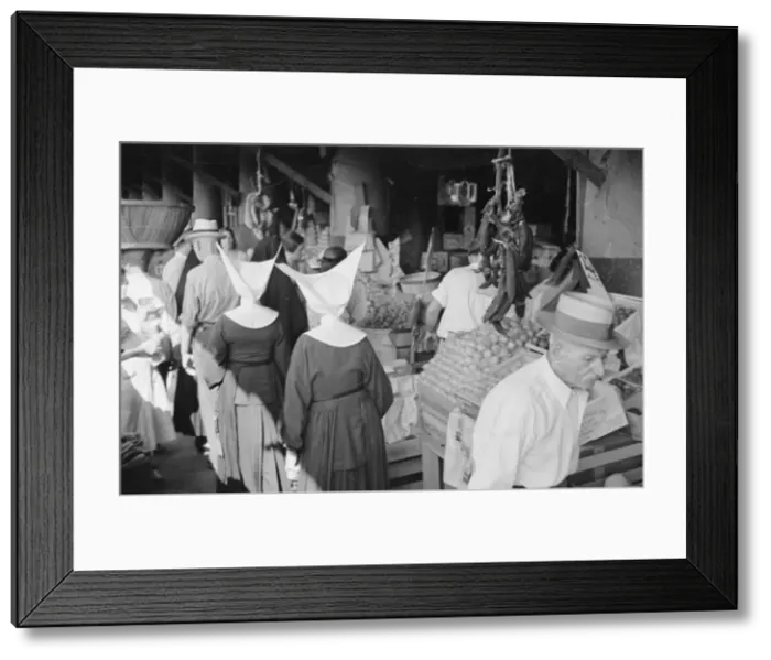 Framed Print : Marketplace in the French quarters of New Orleans, market fo Framed Print : Marketplace in the French quarters of New Orleans, market fo