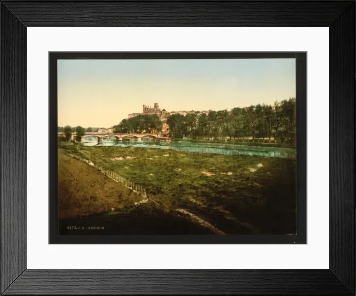 Framed Print : General view, Beziers, France Framed Print : General view, Beziers, France