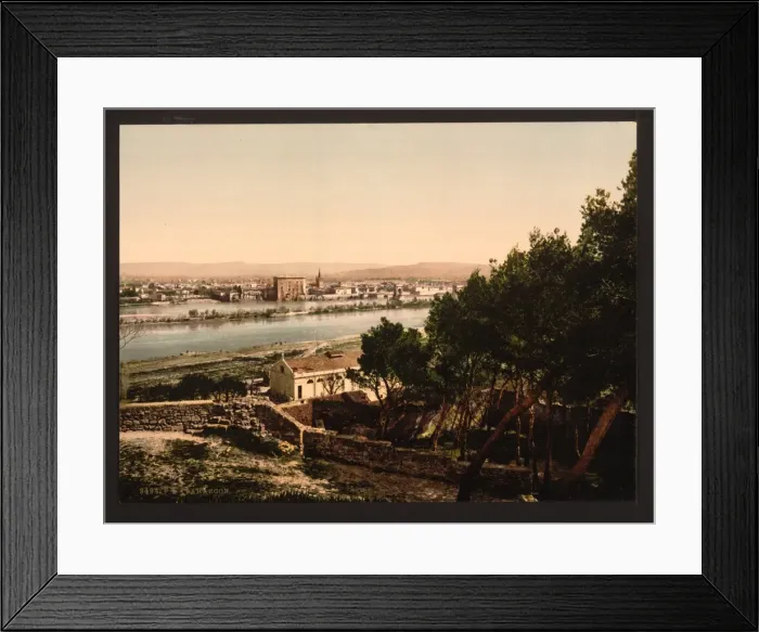 Framed Print : General view from Beaucaire Castle, Tarascon, Pyrenees, Fran Framed Print : General view from Beaucaire Castle, Tarascon, Pyrenees, Fran