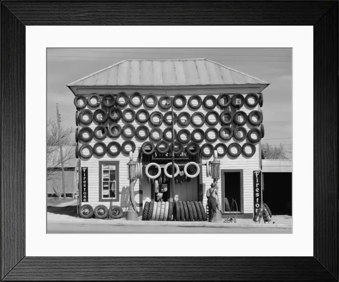 Framed Print : Secondhand tires displayed for sale. San Marcos, Texas Framed Print : Secondhand tires displayed for sale. San Marcos, Texas
