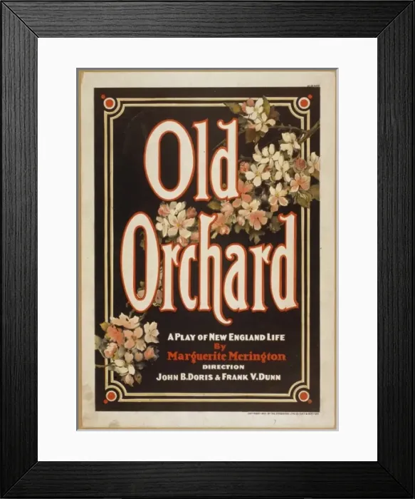 Framed Print : Old orchard a play of New England life by Marguerite Meringt Framed Print : Old orchard a play of New England life by Marguerite Meringt