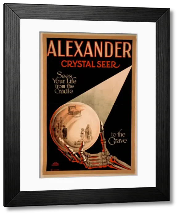 Framed Print : Alexander, crystal seer sees our life from the cradle to Framed Print : Alexander, crystal seer sees our life from the cradle to