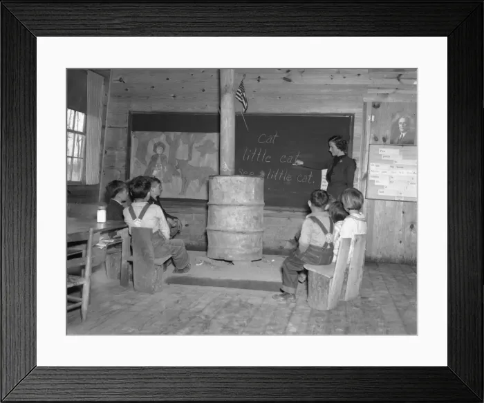 Framed Print : School at Skyline Farms, Alabama Framed Print : School at Skyline Farms, Alabama