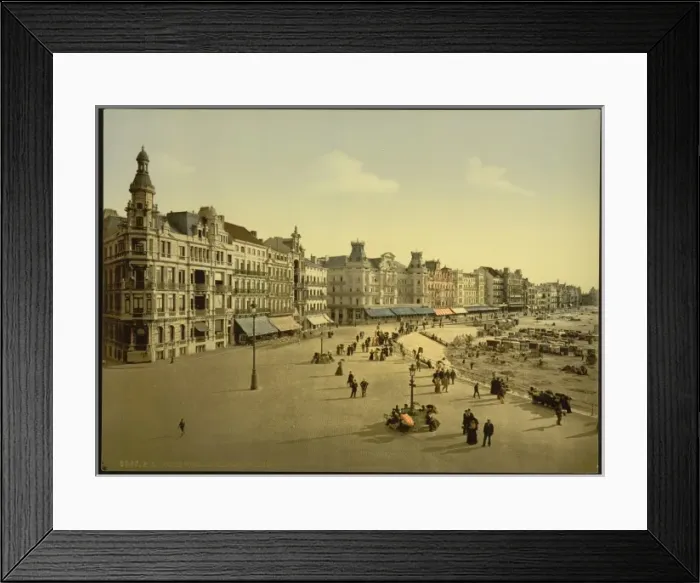 Framed Print : The embankment, west part, Ostend, Belgium Framed Print : The embankment, west part, Ostend, Belgium