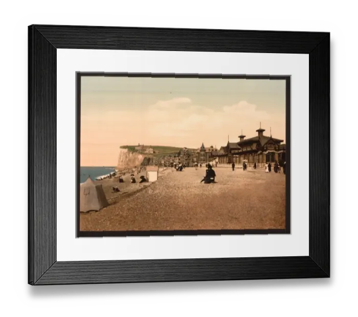 Framed Print : The beach, sea baths, Treport, France Framed Print : The beach, sea baths, Treport, France