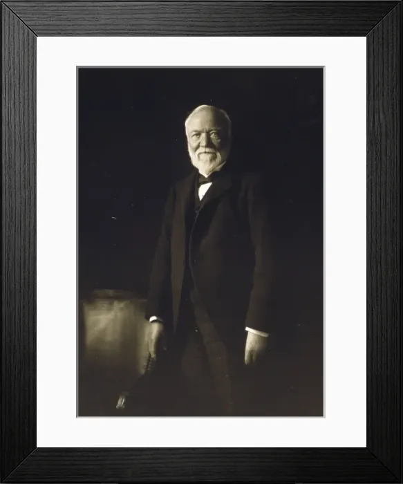 Framed Print : Andrew Carnegie, three-quarter length portrait, standing, fa Framed Print : Andrew Carnegie, three-quarter length portrait, standing, fa
