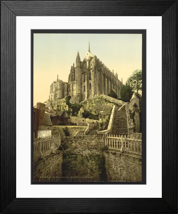 Framed Print : Abbey from the ramparts, Mont St. Michel, France Framed Print : Abbey from the ramparts, Mont St. Michel, France