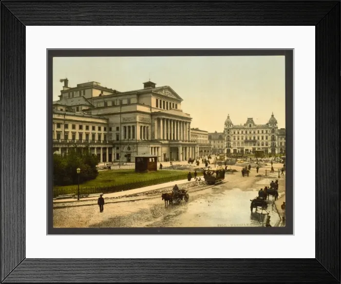 Framed Print : Grand theatre, Warsaw, Russia (i. e. Warsaw, Poland) Framed Print : Grand theatre, Warsaw, Russia (i. e. Warsaw, Poland)