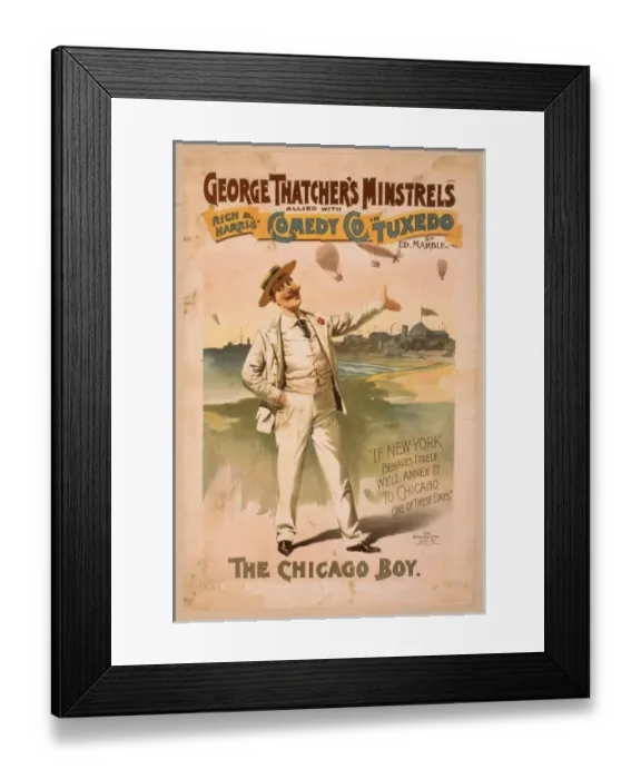 Framed Print : George Thatchers Minstrels allied with Rich & Harris Comed Framed Print : George Thatchers Minstrels allied with Rich & Harris Comed