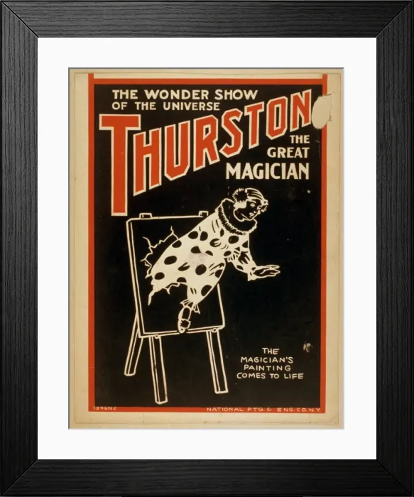 Framed Print : Thurston the great magician the wonder show of the universe Framed Print : Thurston the great magician the wonder show of the universe