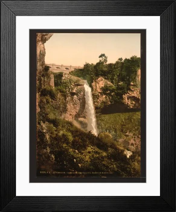 Framed Print : Salins waterfall, near de Mauriac, Auvergne Mountains, Franc Framed Print : Salins waterfall, near de Mauriac, Auvergne Mountains, Franc