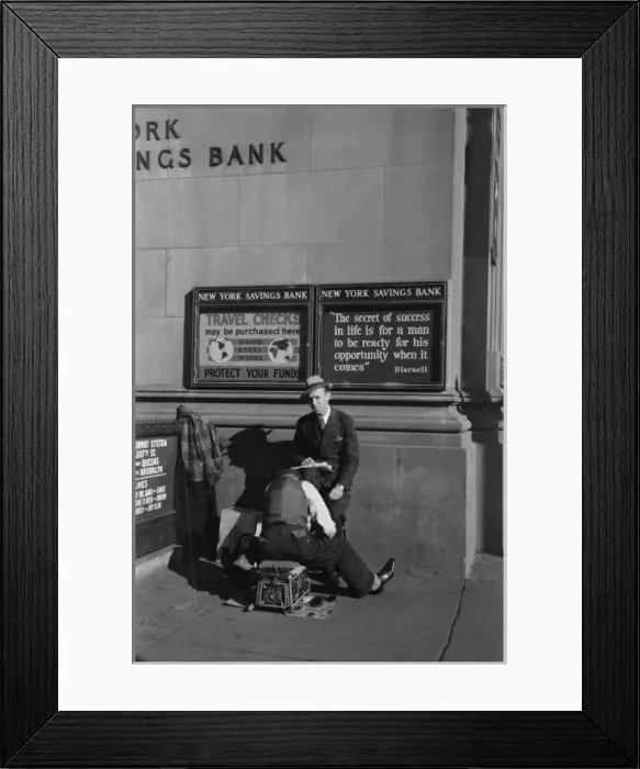 Framed Print : Bootblack, Fourteenth Street and Eighth Avenue, New York, Ne Framed Print : Bootblack, Fourteenth Street and Eighth Avenue, New York, Ne