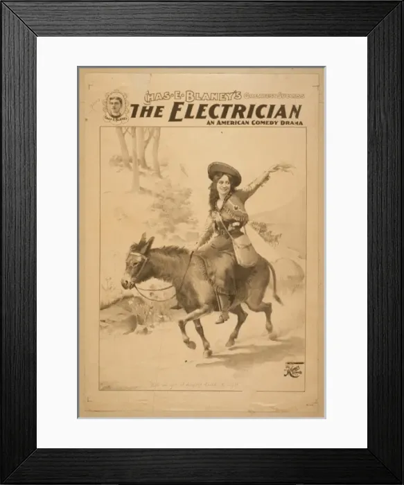 Framed Print : The electrician an American comedy drama : Chas. E. Blaney s Framed Print : The electrician an American comedy drama : Chas. E. Blaney s
