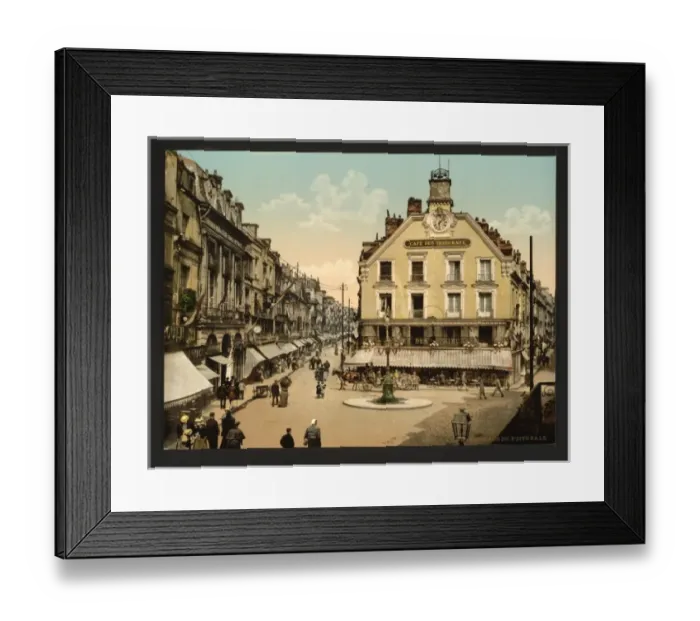 Framed Print : The place of the salt well, Dieppe, France Framed Print : The place of the salt well, Dieppe, France