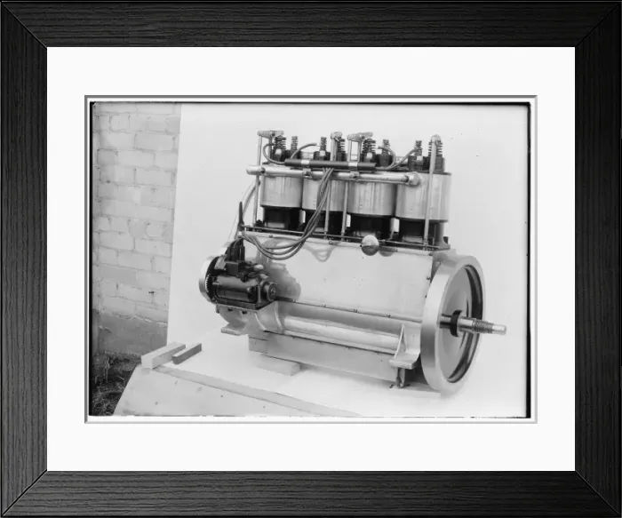 Framed Print : Magneto side of the Wright four-cylinder motor used in 1911 Framed Print : Magneto side of the Wright four-cylinder motor used in 1911