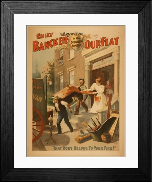 Framed Print : Emily Bancker in the screaming comedy, Our flat Framed Print : Emily Bancker in the screaming comedy, Our flat