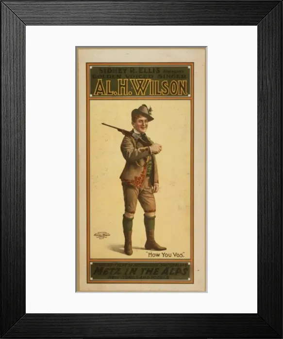 Framed Print : Sidney R. Ellis presents golden voiced singer, Al. H. Wilson Framed Print : Sidney R. Ellis presents golden voiced singer, Al. H. Wilson