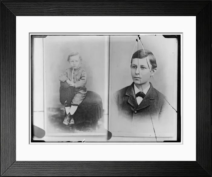 Framed Print : Childhood portraits of Wilbur Wright Framed Print : Childhood portraits of Wilbur Wright