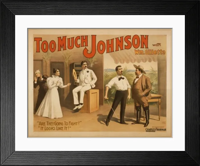 Framed Print : Too much Johnson with Wm. Gillette Framed Print : Too much Johnson with Wm. Gillette