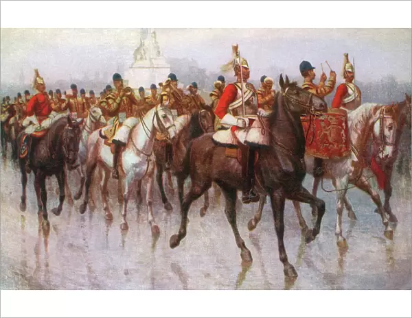 Procession of Horse Guardsmen - London