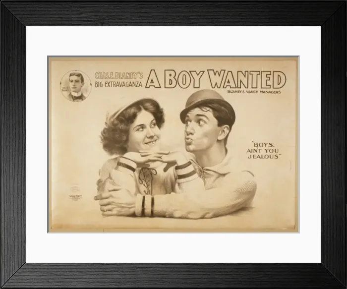 Framed Print : Chas. E. Blaneys big extravaganza, A boy wanted Framed Print : Chas. E. Blaneys big extravaganza, A boy wanted
