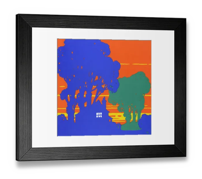 Framed Print : House at sunset Framed Print : House at sunset