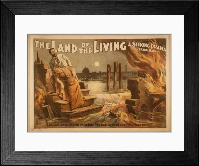 Framed Print : The land of the living a strong drama : by Frank Harvey Framed Print : The land of the living a strong drama : by Frank Harvey