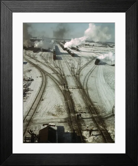 Framed Print : General view of one of the classification yards of the C & N Framed Print : General view of one of the classification yards of the C & N