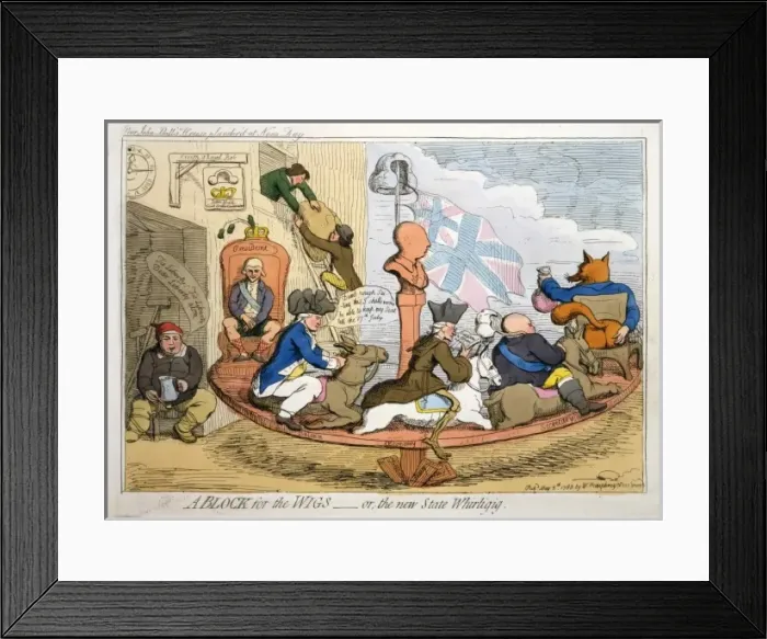 Framed Print : A block for the wigs - or, the new state whirligig Framed Print : A block for the wigs - or, the new state whirligig