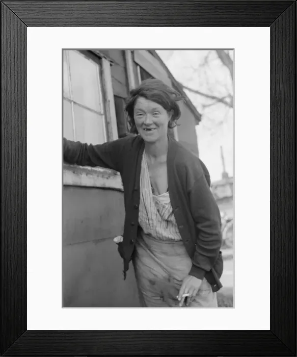 Framed Print : Resident of shacktown, Dubuque, Iowa Framed Print : Resident of shacktown, Dubuque, Iowa
