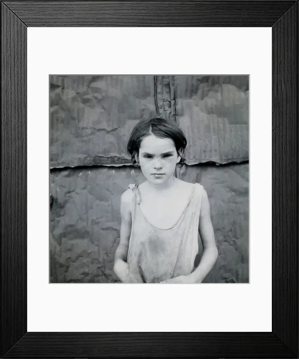 Framed Print : Child living in Oklahoma City shacktown Framed Print : Child living in Oklahoma City shacktown