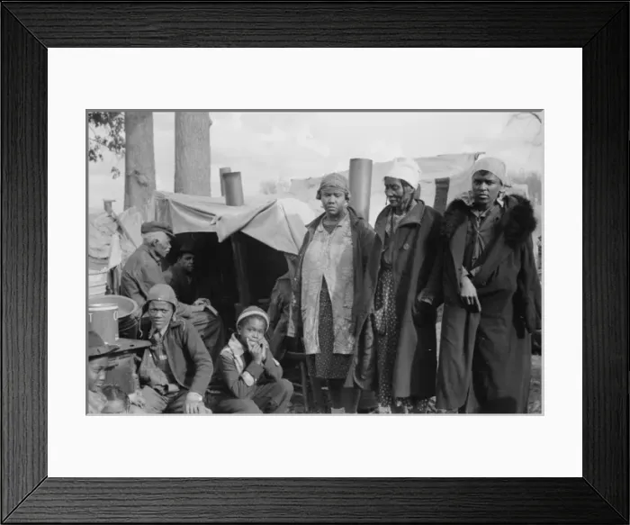 Framed Print : Evicted sharecroppers along Highway 60, New Madrid County, M Framed Print : Evicted sharecroppers along Highway 60, New Madrid County, M