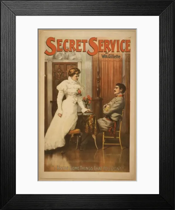 Framed Print : Secret service by Wm. Gillette Framed Print : Secret service by Wm. Gillette