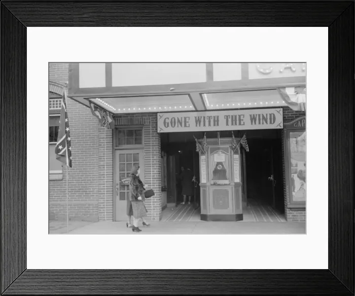 Framed Print : Flags of the Confederacy displayed at movie house on Lincoln Framed Print : Flags of the Confederacy displayed at movie house on Lincoln